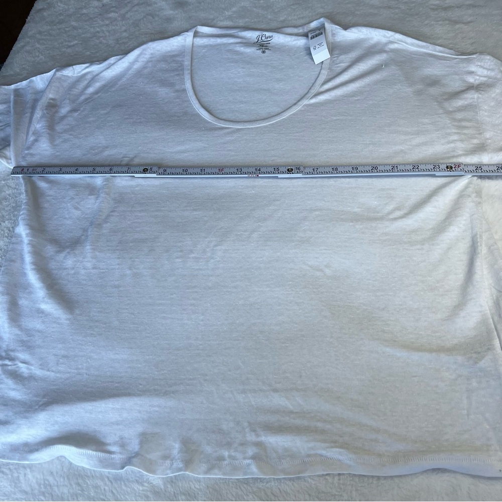 J.Crew 100% Linen Relaxed Tee White Color Size Medium - Picture 10 of 10